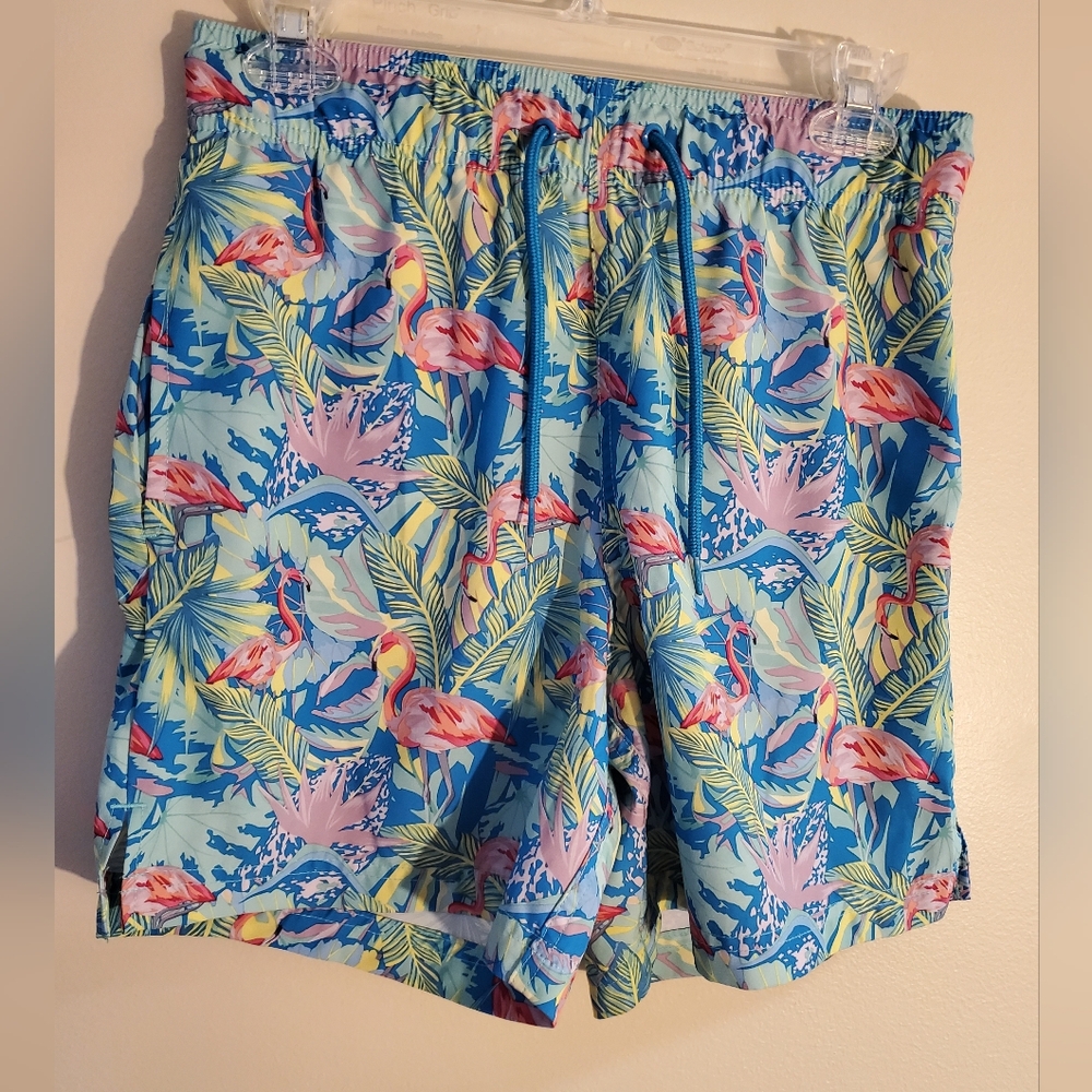 George Tropical Flamingo Kids Size Small (28-30) Swim Trunks